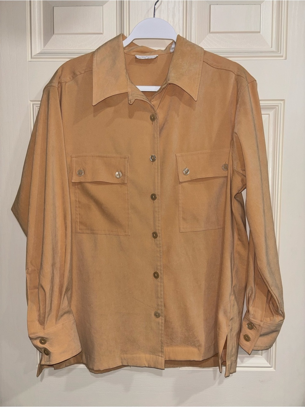 Women's Tan Button-Down Utility Shirt